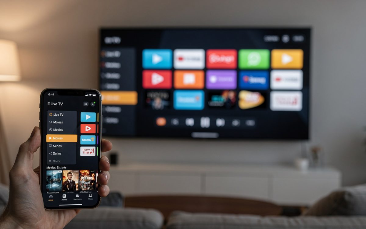 IPTV Smarters Pro i Sverige app gränssnitt